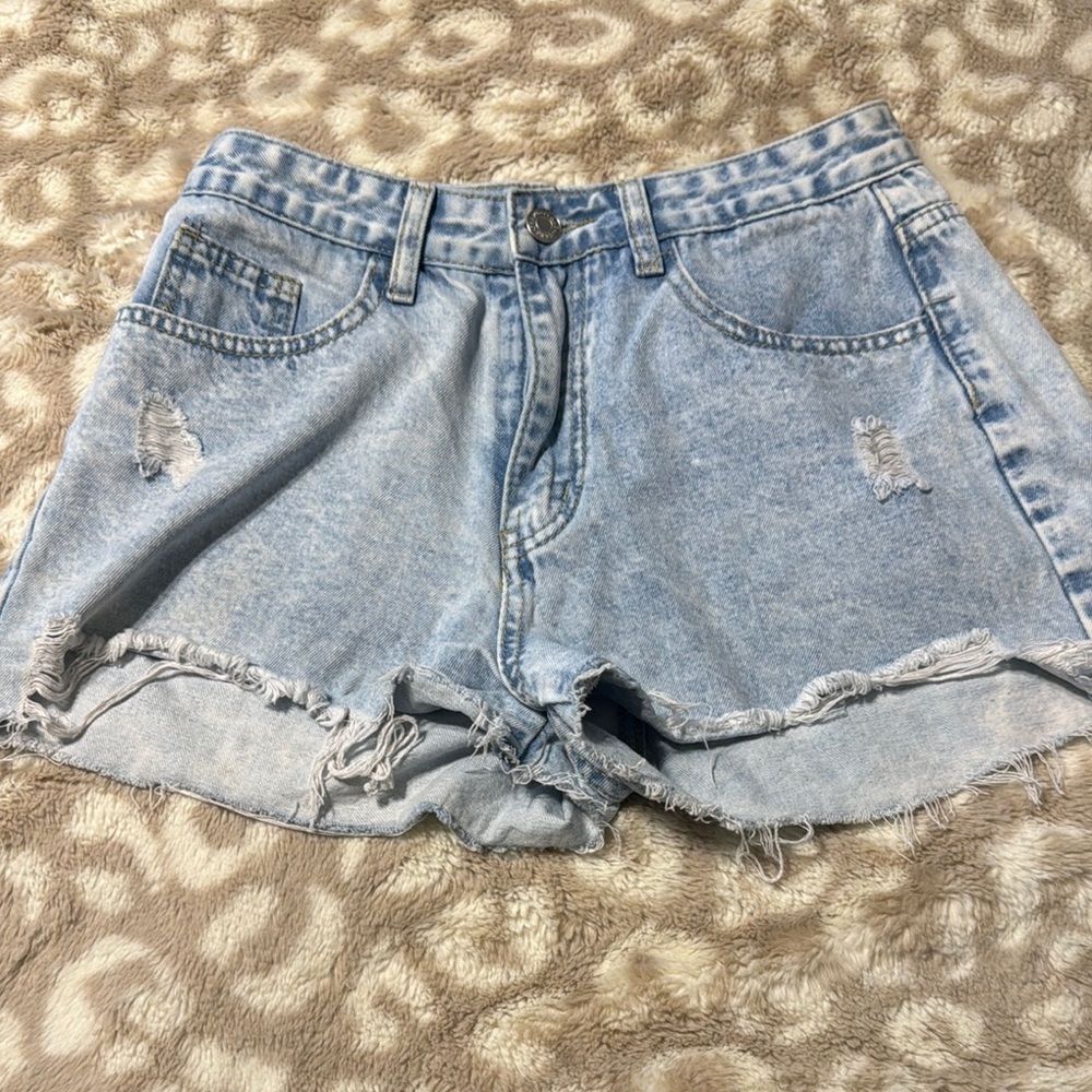 Denim Distressed Women Shorts
